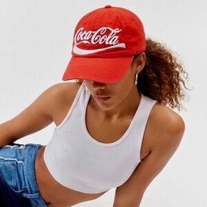 Coca-Cola Official Red Retro Baseball Cap Dad Hat Y2K